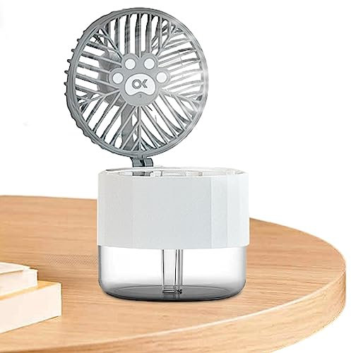 ZORQ Ventilatore nebulizzatore portatile, mini ventilatore per acqua nebulizzata, con velocità del vento regolabile, ventilatore portatile ricaricabile per viaggi, ventola di raffreddamento portatile