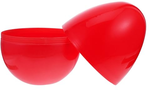 HOLIDYOYO Jumbo-Ostereier Zum Befüllen Kunststoff-Ostereier Riesige Ostereier Stehen Aufrecht -Süßigkeitsbox Behälter Für Die Ostereiersuche Osterkorbfüller Rot