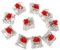 10 Pieces Red Switches For Cherry MX Clone Gateron MX Switches Tester For Mechanical Keyboard Customize Ducky Keycaps