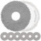 Doctor Robot 6 Mopas de Recambio Conga 11090 genérico Compatible con Aspirador Conga 11090 Spin Revolution Home&Wash. Repuesto Compatible de Alta absorción y suavidad