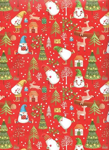 ARKRAFT Geschenkpapier Weihnachten 3 Bögen Format 90 x 65 cm FSC Produkt plastikfrei verpackt (18-9363)