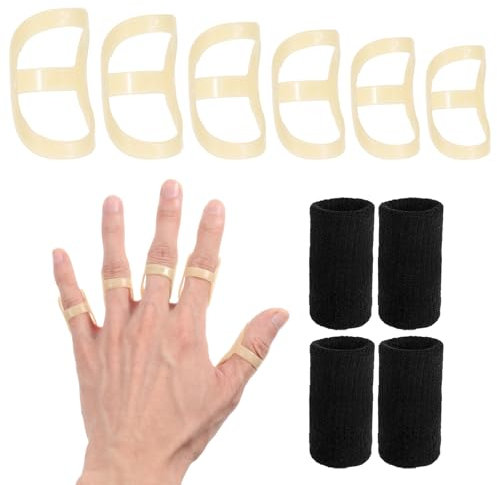 Qianyu 10 Stück Kunststoff Fingerglätter Mallet-Finger Splint Wasserdicht Fingerschiene Fingergelenkschutz Fingerstütze Mallet-Fingerschiene für Schlegelfinge Finger