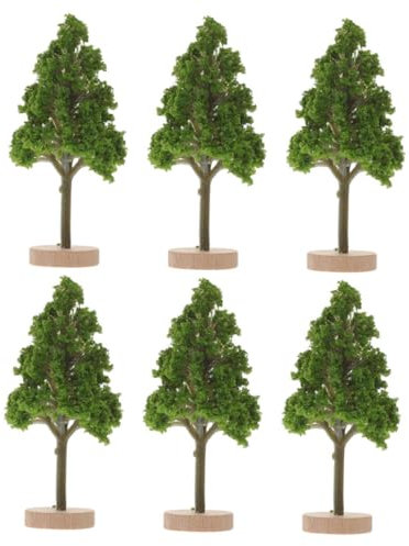 HANABASS 6 Alberi Da Strada Simulati Mini Alberi Modelli Di Alberi E Alberi Da Giardino In Miniatura Modelli Di Alberi In Miniatura Per L'Artigianato Cipresso In Miniatura