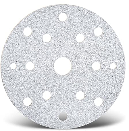MENZER White Klett-Schleifscheiben, 150 mm, 15-Loch, f. Exzenterschleifer, Normalkorund (50 Stk.) K100