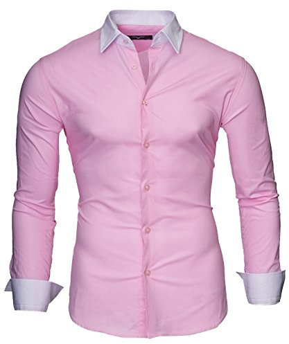 Kayhan Herren Hemd Mailand - Rose - Taille X-Large