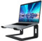 SOUNDANCE Aluminum Laptop Stand for Desk Compatible with Mac MacBook Pro Air Apple Notebook, Portable Holder Ergonomic Elevator Metal Riser for 10 to 15.6 inch PC Desktop Computer, LS1 Black