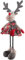 WeRChristmas Stehendes Mädchen Rentier Figur mit weichen Beinen, Mehrfarbig, 30 cm