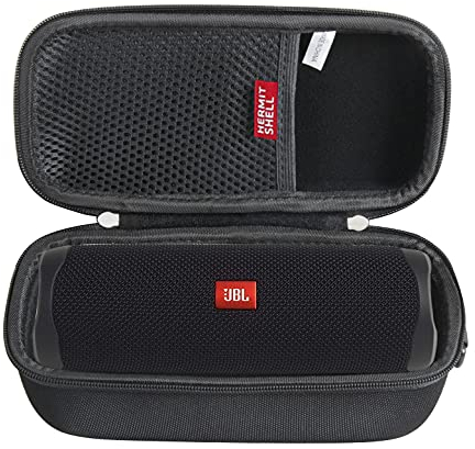 Hermitshell Hartschalen-Eva-Reiseetui für JBL Flip 5 tragbaren Bluetooth-Lautsprecher (schwarz)
