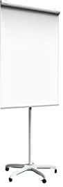 ALLboards Flipchart 100x70cm, Mobil, auf Rollen, Whiteboard Magnettafel Magnetisch, Trocken Abwischbar