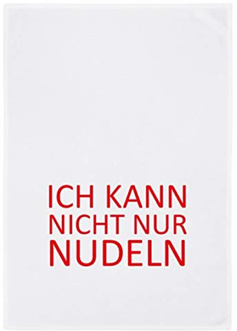 Geschirrtuch weiß, Pasta-Profi in Rot