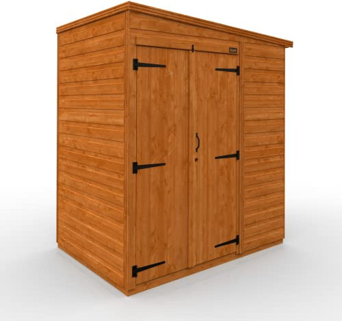 TigerFlex Shiplap Pent Double Door Windowless Wooden Garden Shed 4 x 6 ft