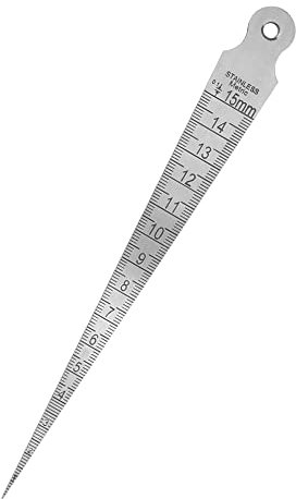 Bestgle Calibro Conico Taper Gage Spessimetro Gap Spessimetro a Cuneo Strumento di Lspezione di Apertura Scala Spessore a Cuneo 1-15 mm