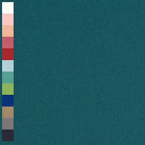 Canvas Stoff Fabian aus 100% Baumwolle, Leinenoptik, uni petrol (Länge am Stück: ab 0,50m / Breite: 140cm)