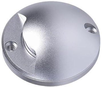 Partenopea® Faretto calpestabile pavimento giardino LED segnapassi radente impermeabile Silver carrabile 1 finestre emissione luce 12V IP65 4000K (2W Monoemissione, Silver)