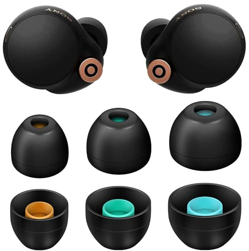 Replacement Eartips Compatible with Sony WF-XB700 WF-1000XM4 WF-1000XM5 MDR-XB50AP WF-1000XM3 XBA-H1 WF-SP800N Earbuds, Silicone Earbuds Eartips Buds Cover Set