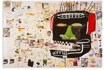 GAJUYL Jean-Michel Basquiat Poster, Glenn, Graffiti-Kunst-Serie, Poster, Straßenkunst, Leinwanddruck, dekoratives Gemälde, ungerahmt, 50 x 75 cm