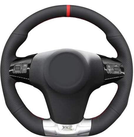 MEWANT DIY Handstich-Lenkradbezug aus schwarzem Kunstleder für Opel Corsa OPC 2008-2014, rutschfest, perfekte Passform