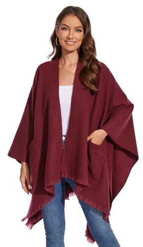 colornival Châle Ouvert à l'avant pour Femmes avec Poches Cardigan Doux pour Le Printemps, l'Automne et l'hiver