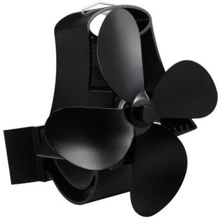 HONMEET 1pièce Ventilateur à Piles Thermiques Pour Poêle à Granulés Ventilateur De Cheminée Avec Lames Énergétiquement Économique Et Résistant Chaleur Système Oxydé