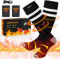 Beheizbare Socken, Beedove 6000mAh Wiederaufladbare Akku Elektrisch Beheizte Socken Damen Herren, 4 Heizstufen Fußwärmer Heizsocken Wärmesocken für Outdoor Skifahren Winter Camping