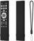 Silicone Remote Case Protective Cover Sleeve for Hisense ERF6A80 ERF6G80H ERF6F80H for Hisense Class A7 U8 Series 4K for Google TV Remote Anti-Slip Soft Skin Protector with Lanyard (Black)