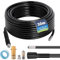 Petyoung Set di 30 m, tubo di pulizia ad alta pressione, 200 bar, 60 °C, tubo idropulitrice, con adattatore e ugelli, compatibile con idropulitrice Kärcher K2 K3 K4 K5 K6 K7
