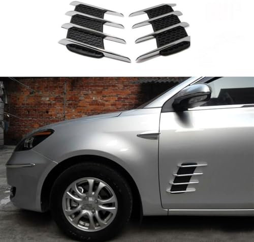 ZeQYyN Adesivo di sfiato Laterale dell'automobile,Prese d'Aria Laterali del parafango del Cappuccio,Parti della Decorazione dell'automobile,per Fiat Abarth 500 Assetto Corse
