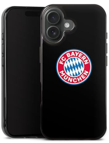 Silikon Hülle kompatibel mit Apple iPhone 17 Case schwarz Handyhülle FC Bayern München Offizielles Lizenzprodukt Bundesliga