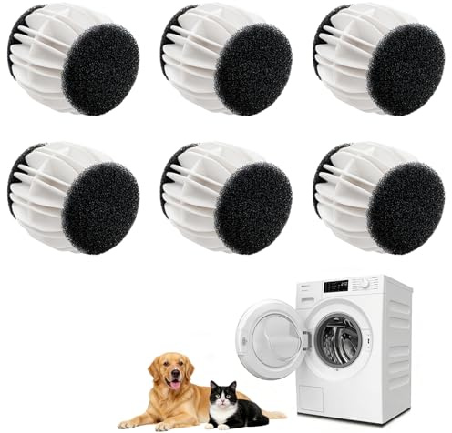 HX-pyahgtv 6 Stück Fusselbälle Waschmaschine, Wiederverwendbare Tierhaarentferner Haarfänger Flusensieb, Effektiv entfernt Katzenhundehaare Fusseln Staub Schmutz, Für alle Wäschearten