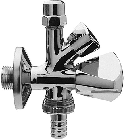 Kombi Eckventil 1/2 x 3/4 x 10 mm + Geräte Anschluss Ventil