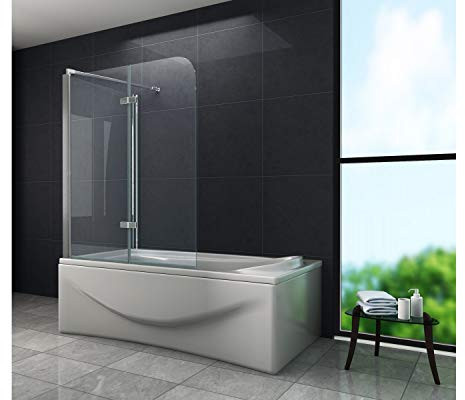 Eck-Duschtrennwand Kompakt 70cm Faltbar Badewannenabtrennung Badewanne Duschwand Dusche Glas