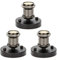 Edison Lamp Bulb Holder E27, Lalafancy Vintage Industrial Solid Retro Light Socket Pendant Ceramics Light Adaptor (Black, 3 Pack)
