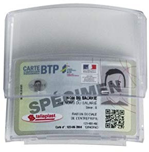 Porte Badge ADHESIF pour Casques DE Chantier SOFOP TALIAPLAST - 560310