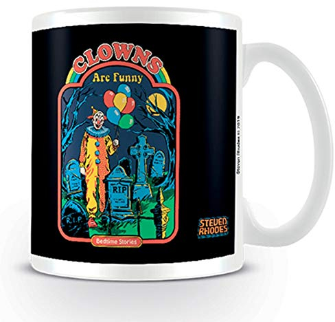 Steven Rhodes MG25685 Becher aus Keramik, 11 Oz/315 ml, Motiv: Clowns Are Funny, Mehrfarbig