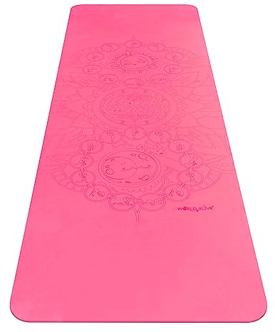 Soul Mates Tappetino Yoga e Pilates Leggero for Adulti, Antiscivolo, Materiale TPE Ecologico, Pieghevole, Ginnastica, Fitness ed Exercise, Palestra e Casa (Dicke 6 cm und Gewicht 350 g), Pink