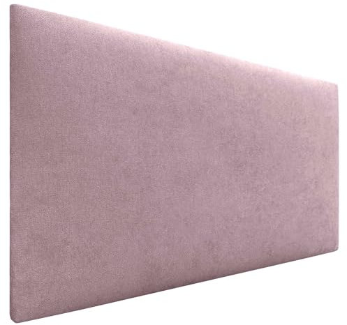 DHOME Cabecero de Polipiel o Tela AQUALINE Liso cabeceros Cabezal tapizado Cama Lujo (Tela Salmón, 105cm (Camas 80/90/105))