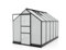 Ezooza Vitavia Gewächshaus Apollo 6200 aus schwarzem Aluminium und Polycarbonat mit Wabenstruktur, 6 mm, 195 x 323 x 207 cm, mit Fundament