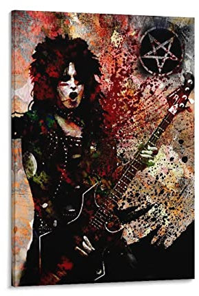 TSALF Poster und Drucke Kein Rahmen HD Poster Nikki Sixx Motley Crüe Musiker Kunst Wohnzimmer Schlafzimmer Heimtextilien 30x50cm
