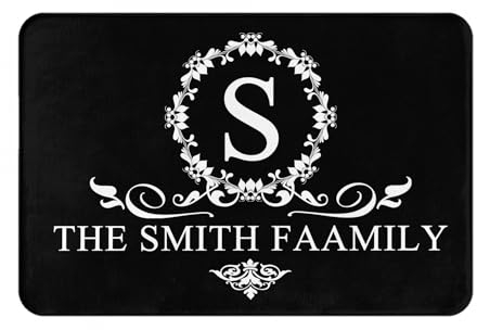 LZXSXZ Custom Floor Mat Door Mat - Personalised Door Mat with name - Customized Welcome Door Mat - Slip Soft Absorbent Entrance Doormat Rug - Custom Rug Pad for Foyer Front Porch Back Door Patio