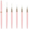 Lot de 5 pinceaux à ongles, pour nail art, pour dessiner des lignes fines, art stylos pour nail art design, ensemble de peinture pour bricolage, décoration