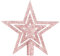 SULOLI Christmas Tree Topper - Rose Gold Star for Xmas Decorations