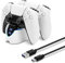 Mcbazel Stazione di Ricarica per Controller per PS5, Supporto di Ricarica Doppio per Joystick per PS5 con Display a LED, Ricarica Veloce Compatibile con Controller per PS5 Dual Sense/PS5 Edge - Bianco