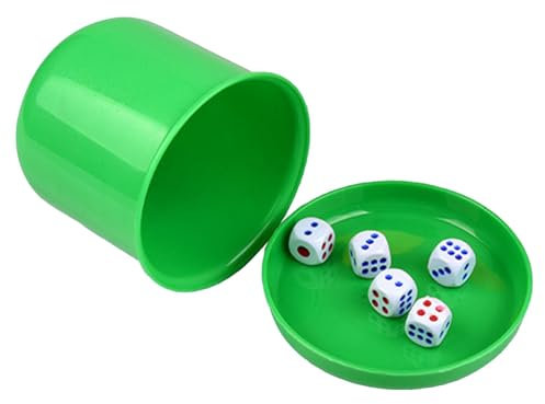 Yhsioaklo Juego de vasos apilables a dados, juego de vasos de dados | Divertido taza de dados - Divertidos juegos de corte de dados, taza de apilamiento de dados con 5 dados, juego de dados familiares