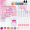 JUYRLE Lippenöl Selber Machen, Lipgloss Lip Oil Making Kit, Lustiges DIY Lippenstift Set Mädchen Selber Machen, Ungiftig Lip Gloss Kosmetik Make up Geschenk für Frauen