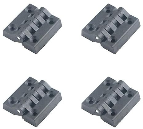 4PCS 40 * 40 * 9mm Nylon Hinge Black Folding Door Hinges for Cabinet/Box/Drawer/Gate