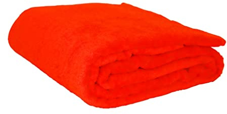 The House Of Emily Massive/Huge/Extra Large 100% Cotton Bath Sheet/Beach Towel - 150cm x 200cm (Orange)