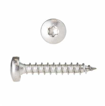 Reidl Torx Spanplattenschrauben mit Halbrundkopf 4,5 x 20 mm Edelstahl blank 10 Stück