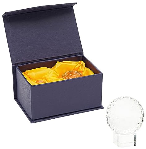 Juvale Golf Trophy - Sports Award Trophy Small Optical Crystal Golf Ball Trophy with Separable Base Stand, Includes Gift Box, 5.1 x 6.6 x 5.1 cm