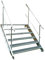 6 Stufen Stahltreppe mit beidseitigem Geländer/Breite 60cm Geschosshöhe 90-120cm / Robuste Außentreppe/Wangentreppe/Stabile Industrietreppe für den Außenbereich/Inklusive Zubehör