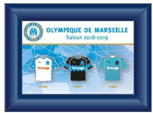 OM - Mini Cadre 3 pins Maillots 2019